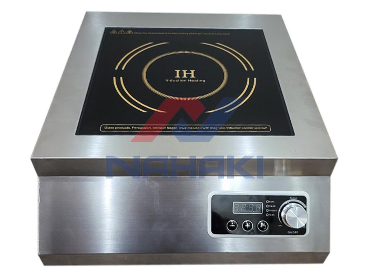 Tổng quan Bếp từ đơn phẳng kính Nahaki NBT/PK5-X (5KW - 220V, núm vặn, điều khiển nhấn)