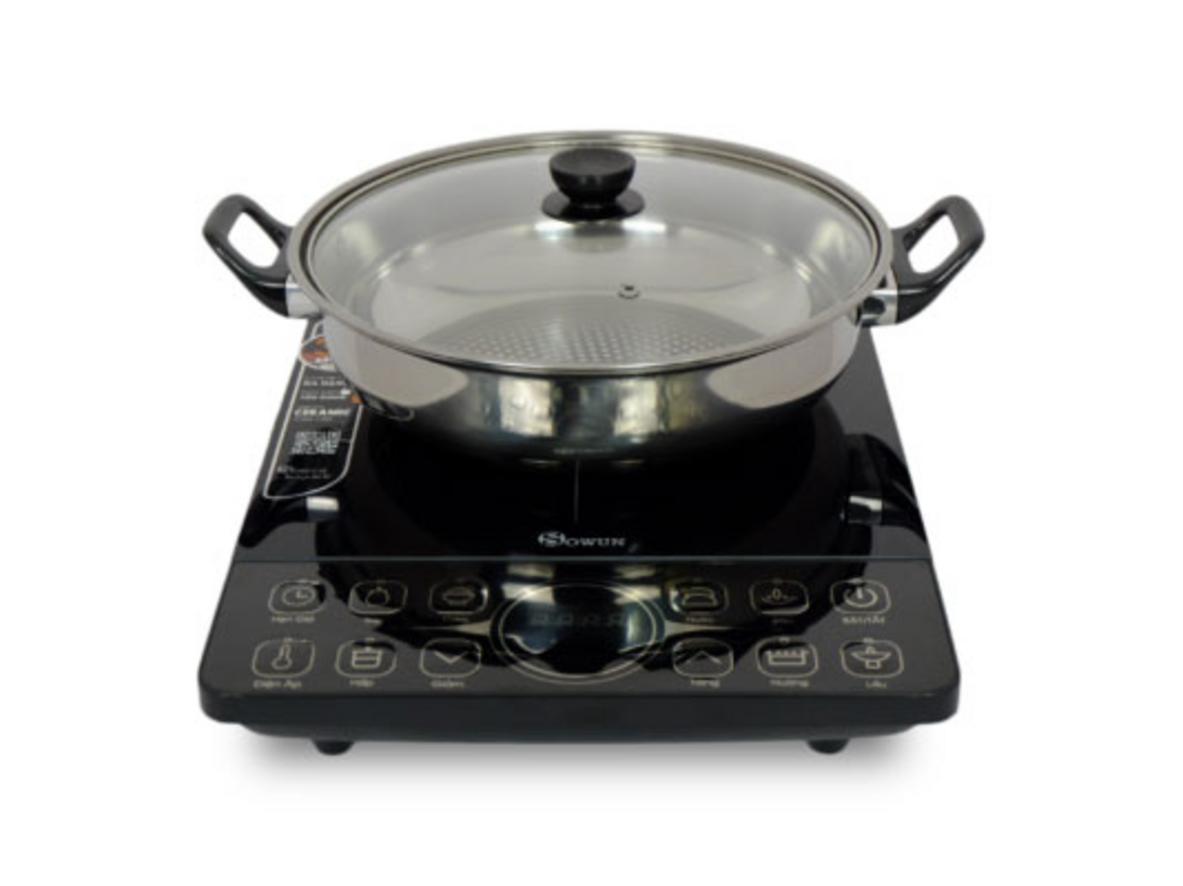 Tổng quan Bếp từ đơn Sowun SW 163S (Tặng kèm nồi từ Inox)