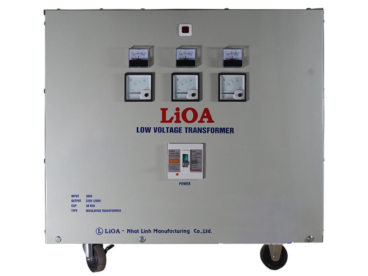 Tổng quan Biến áp đổi nguồn hạ áp 3 pha LiOA 50KVA 3K501M2DH5YC (Cách ly)
