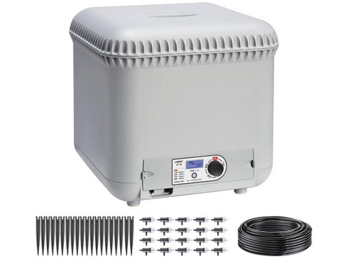 Tổng quan Bình chứa nước hẹn giờ, tưới nhỏ giọt tự động, cải tiến Claber 8054 25L Oasis Oasis Evolution