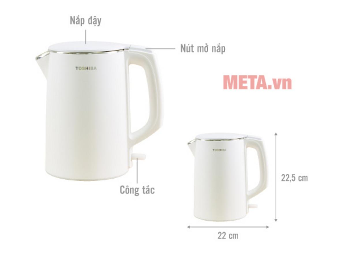 Công suất mạnh giúp đun nước nhanh chỉ trong vài phút.