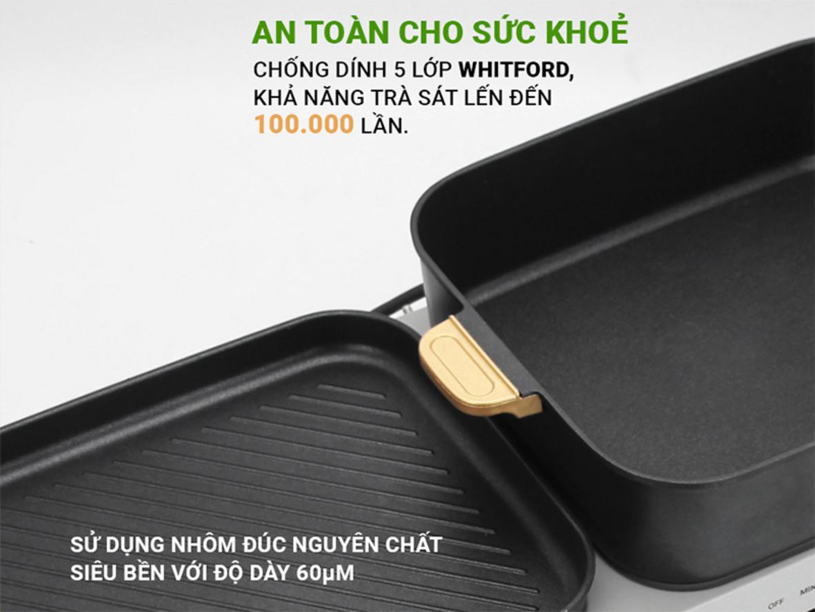 2 vùng nấu độc lập cho trải nghiệm linh hoạt hơn.