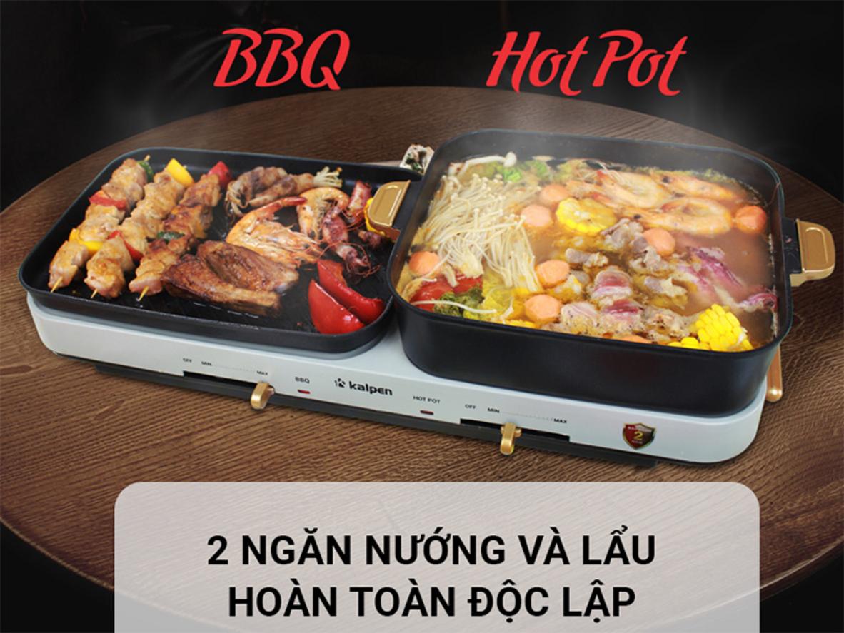 Dung tích 4L và mặt nướng 330mm x 230mm lý tưởng cho gia đình.