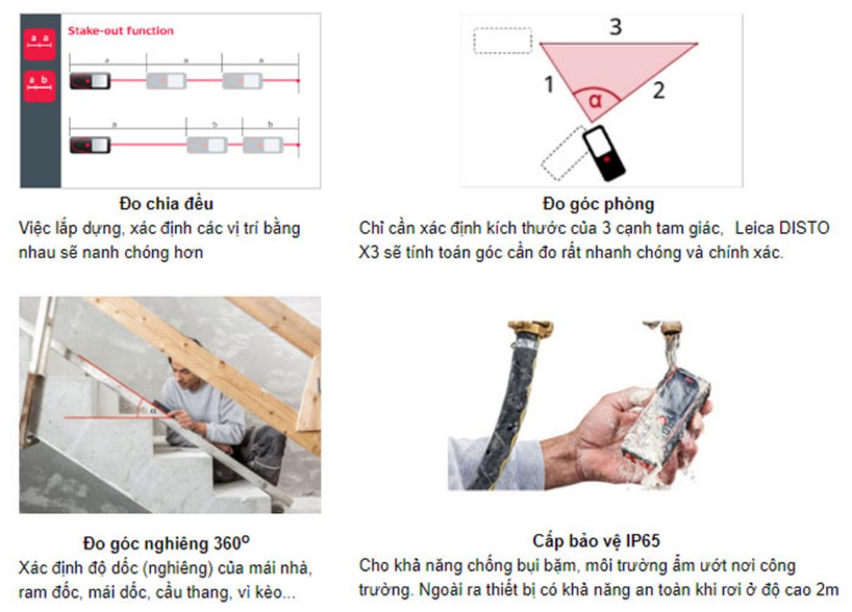 Cảm biến nghiêng 360° hỗ trợ đo gián tiếp và đo góc linh hoạt.