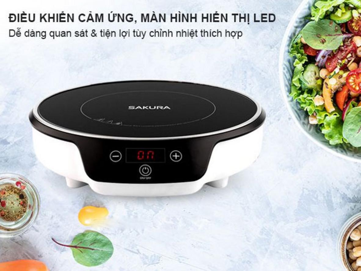 Cảm ứng LED và tự động nhận diện nồi giúp sử dụng dễ dàng, an toàn.
