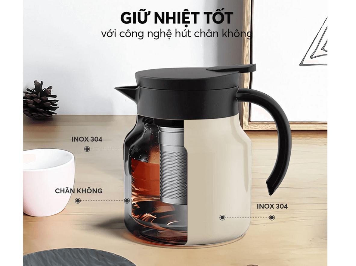 Cấu tạo 3 lớp chân không giúp giữ nhiệt bền bỉ