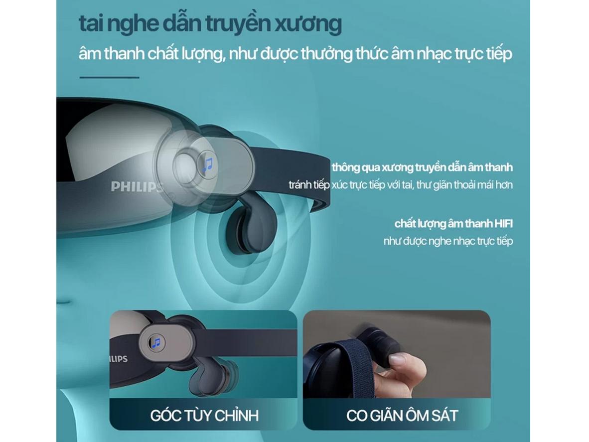 Chườm nóng 40°C - 42°C giúp vùng mắt thư giãn êm dịu.