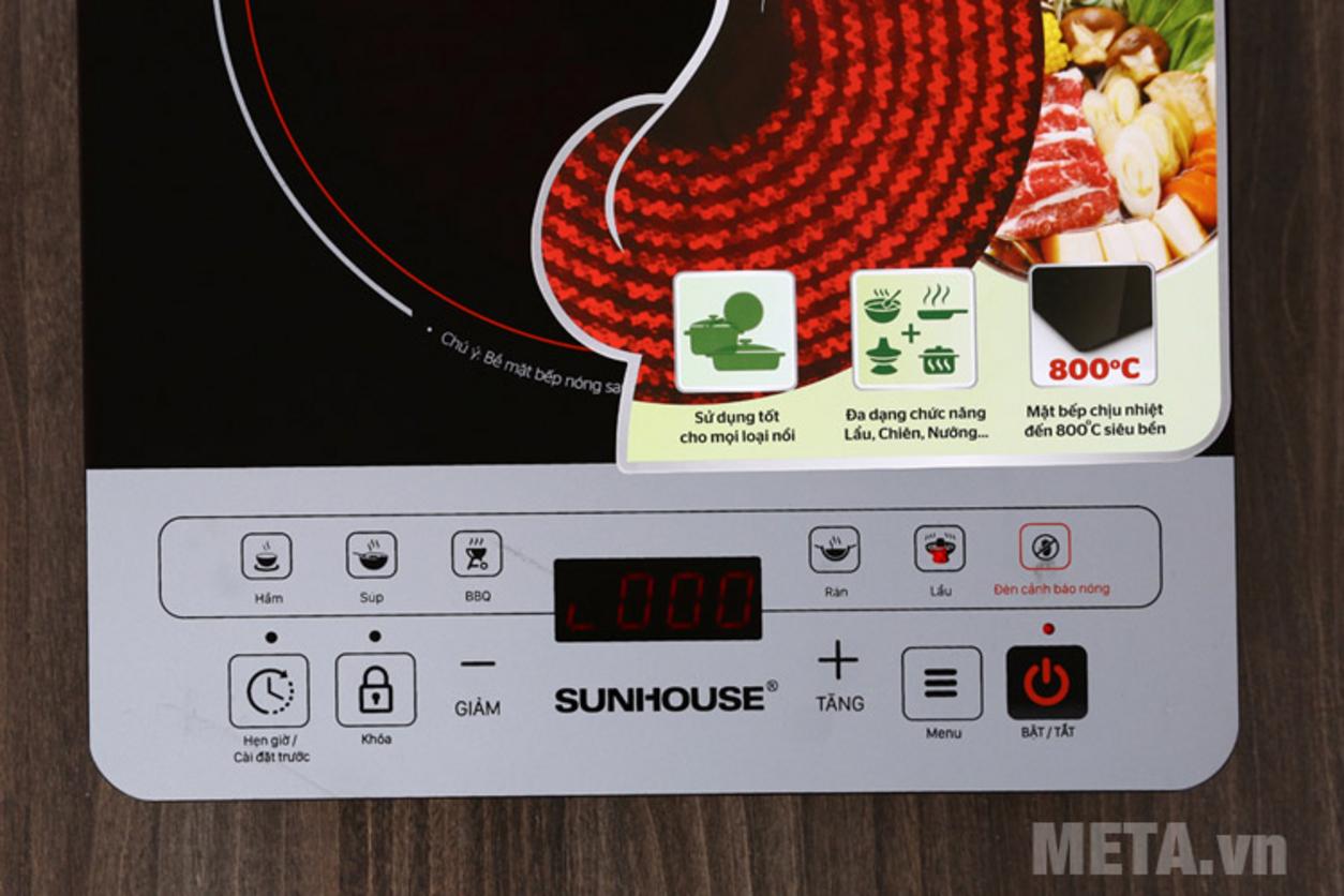 Công suất 2000W giúp nấu nhanh và tiện lợi