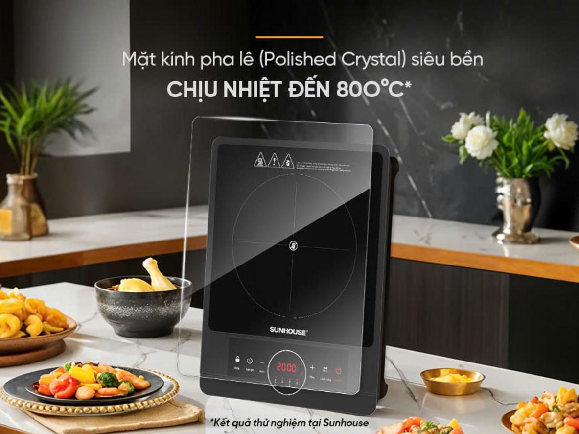 Công suất 2000W giúp nấu nhanh và tiện hơn.