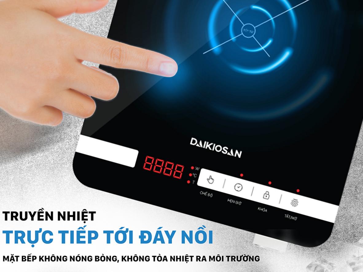 Công suất 2000W giúp nấu nhanh và linh hoạt.
