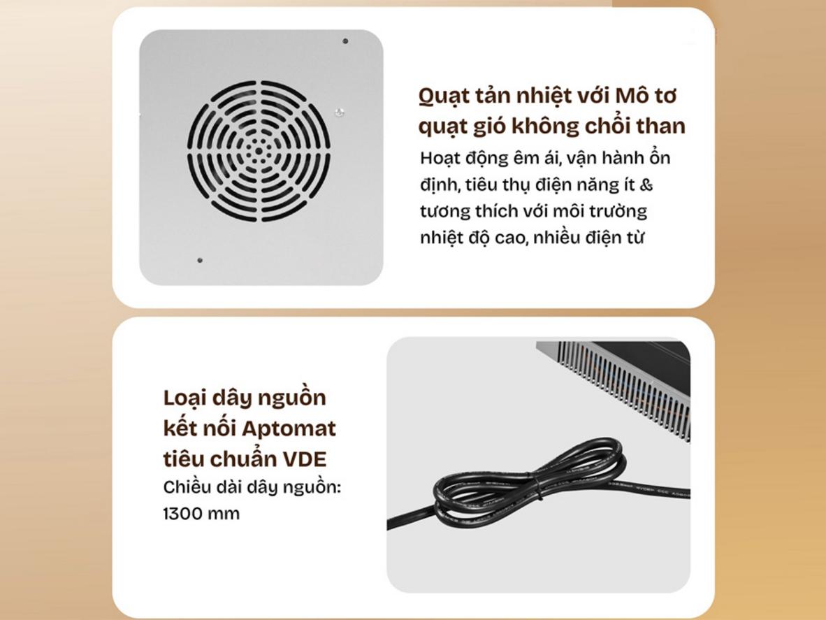 Công suất mạnh giúp nấu nhanh cho gia đình bận rộn.