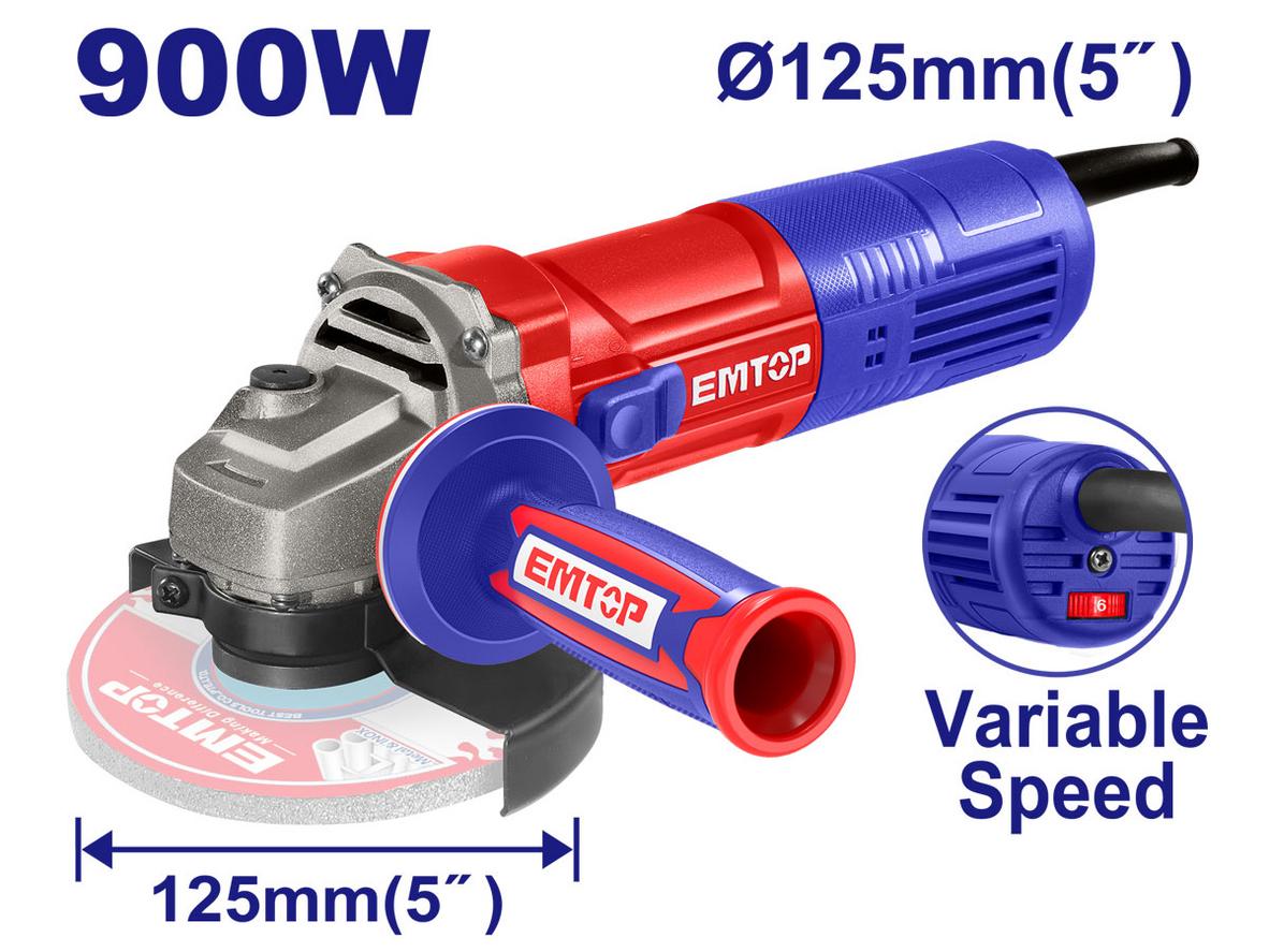 Công suất 900W giúp máy mài mạnh và ổn định hơn.