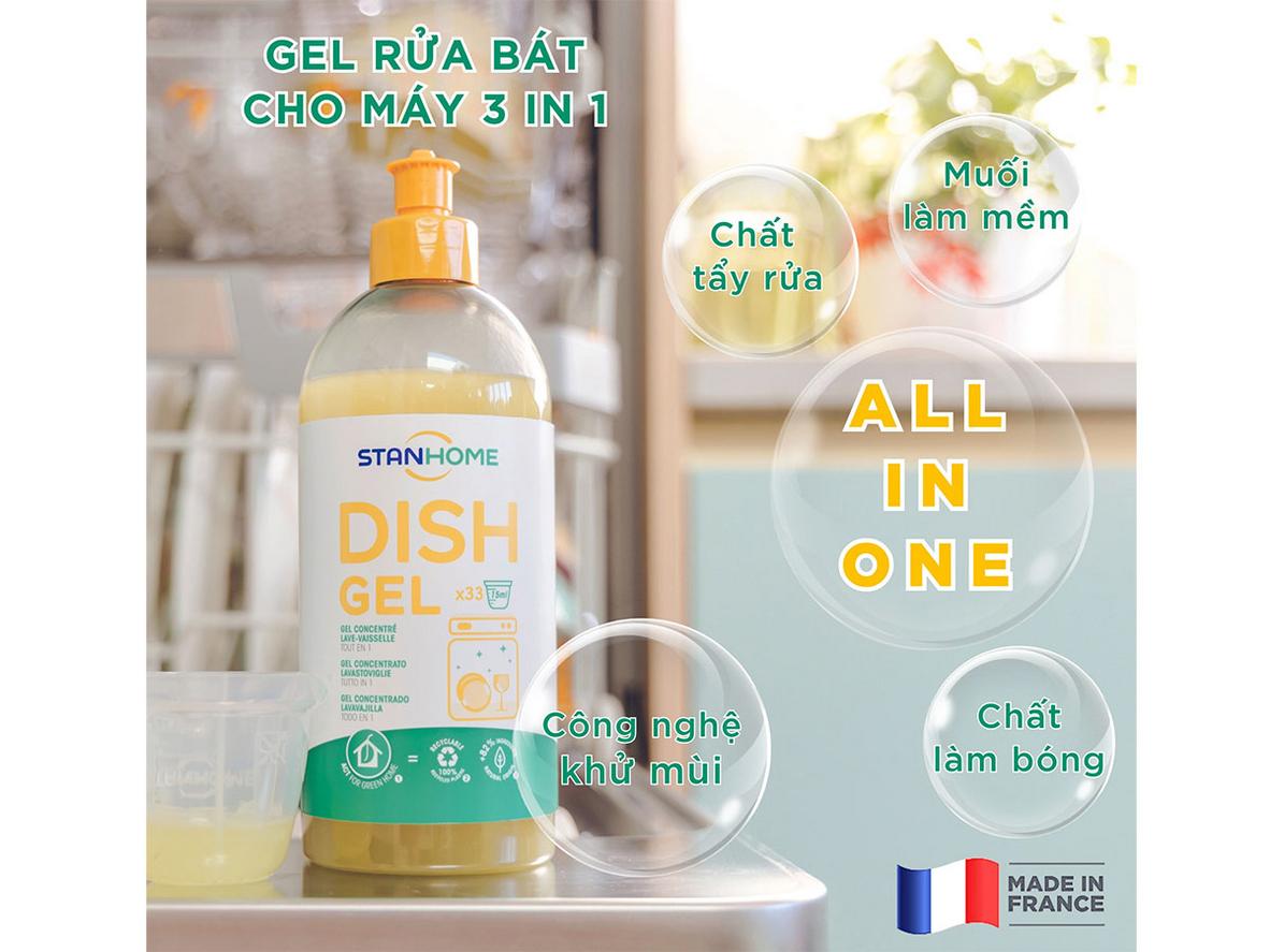 Công thức 3 trong 1 của Stanhome Dish Gel All-in-One.