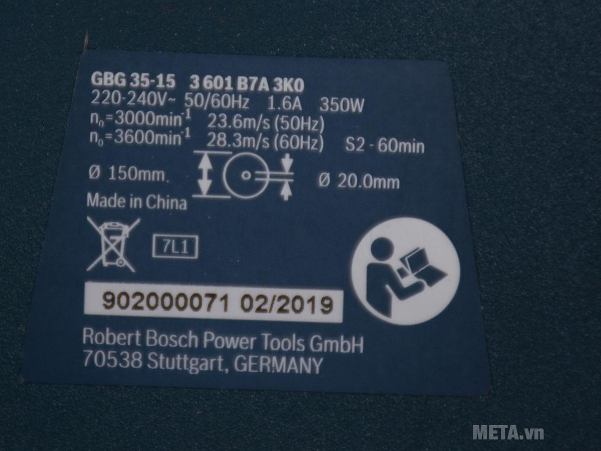 Đá mài 150 mm và tấm chắn bảo vệ an toàn