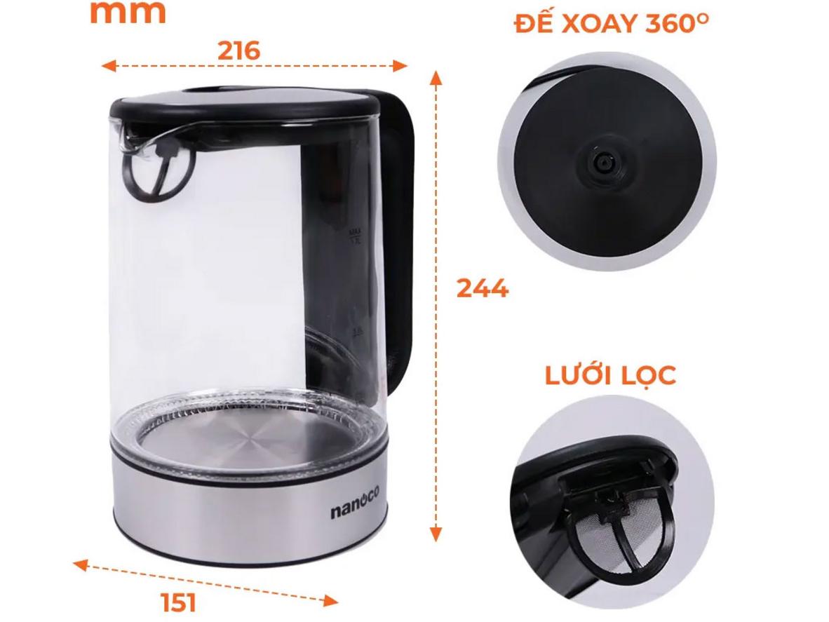 Đèn LED xanh dương và tính năng tự ngắt giúp dùng an toàn hơn