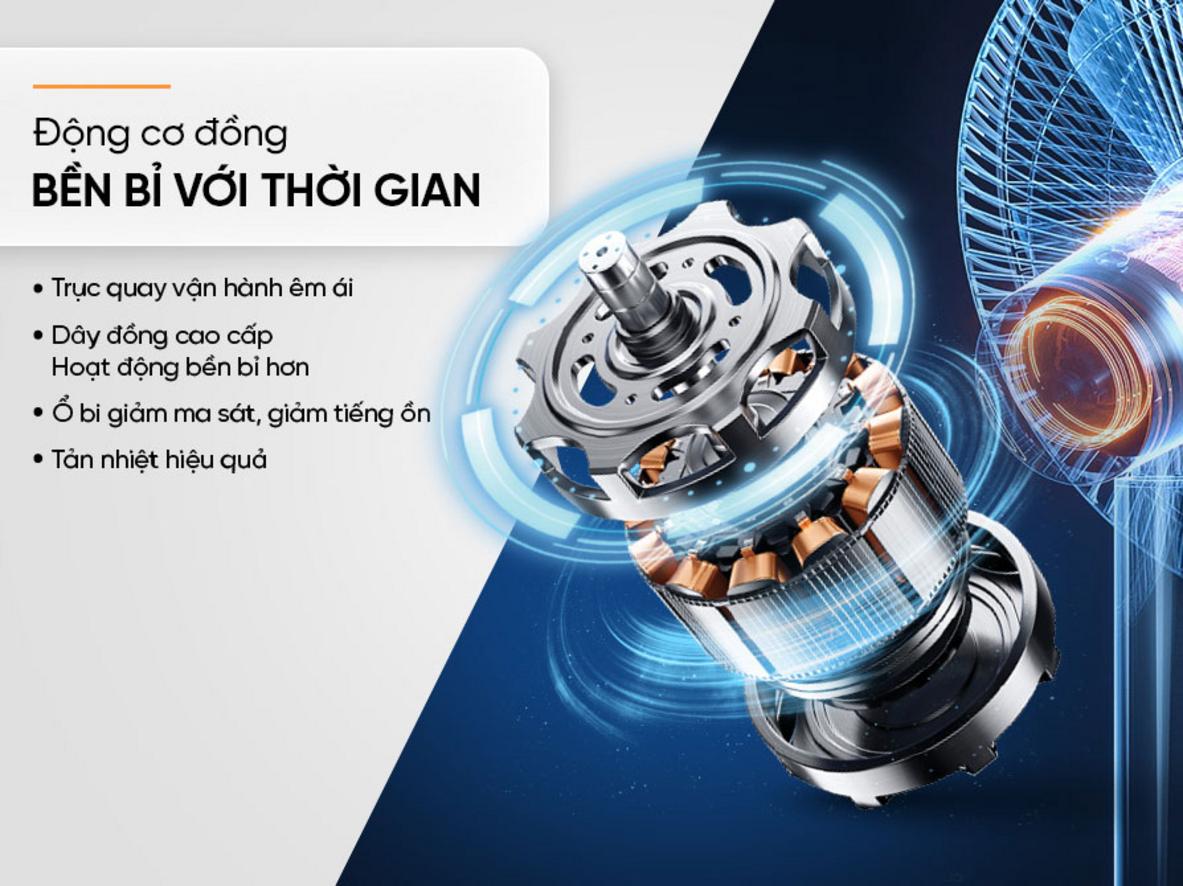 Điều chỉnh chiều cao và 3 mức gió linh hoạt cho nhiều không gian.