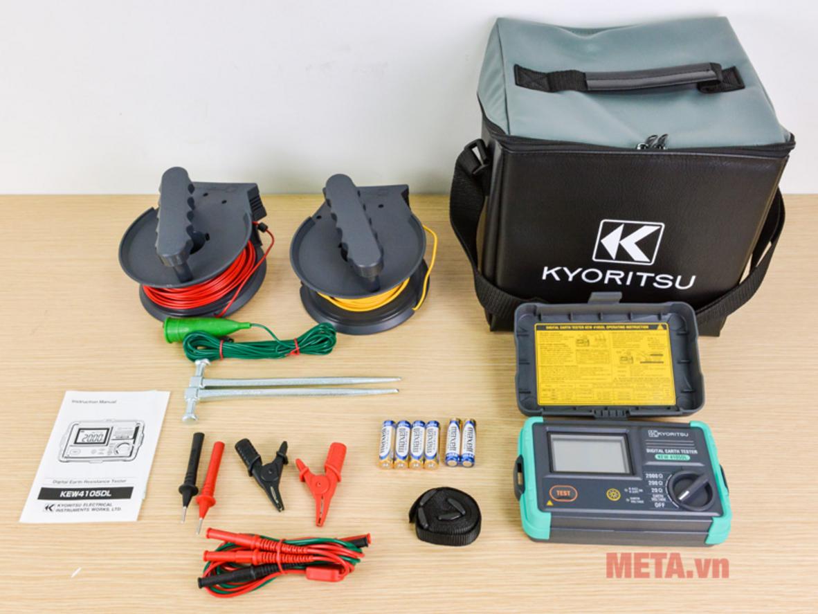 Kyoritsu 4105DL hỗ trợ đo 2 cực và 3 cực linh hoạt trong công trình thực tế