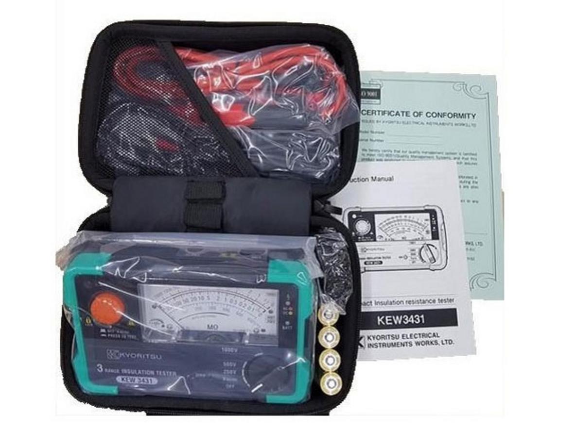 Đo cách điện theo từng mức điện áp thử trên Kyoritsu 3431.