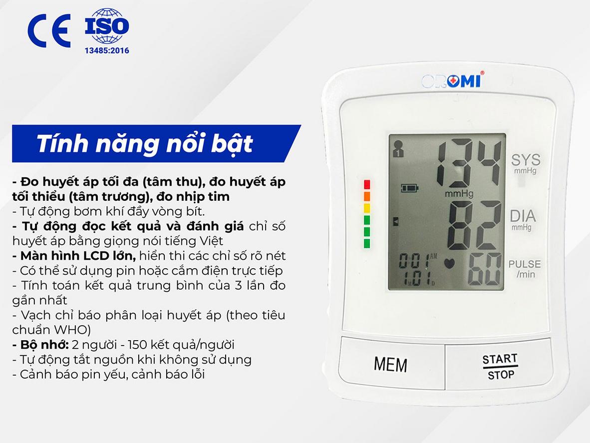 Dải đo rộng, độ chính xác ổn định cho nhu cầu theo dõi tại nhà.
