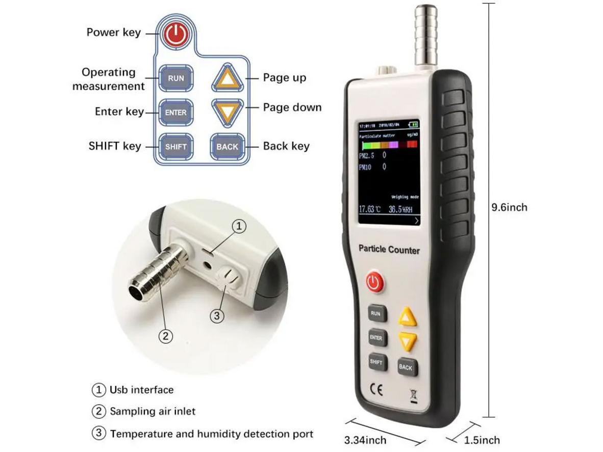 Đo đa kênh 0.3μm, 2.5μm và 10μm của HT-9600