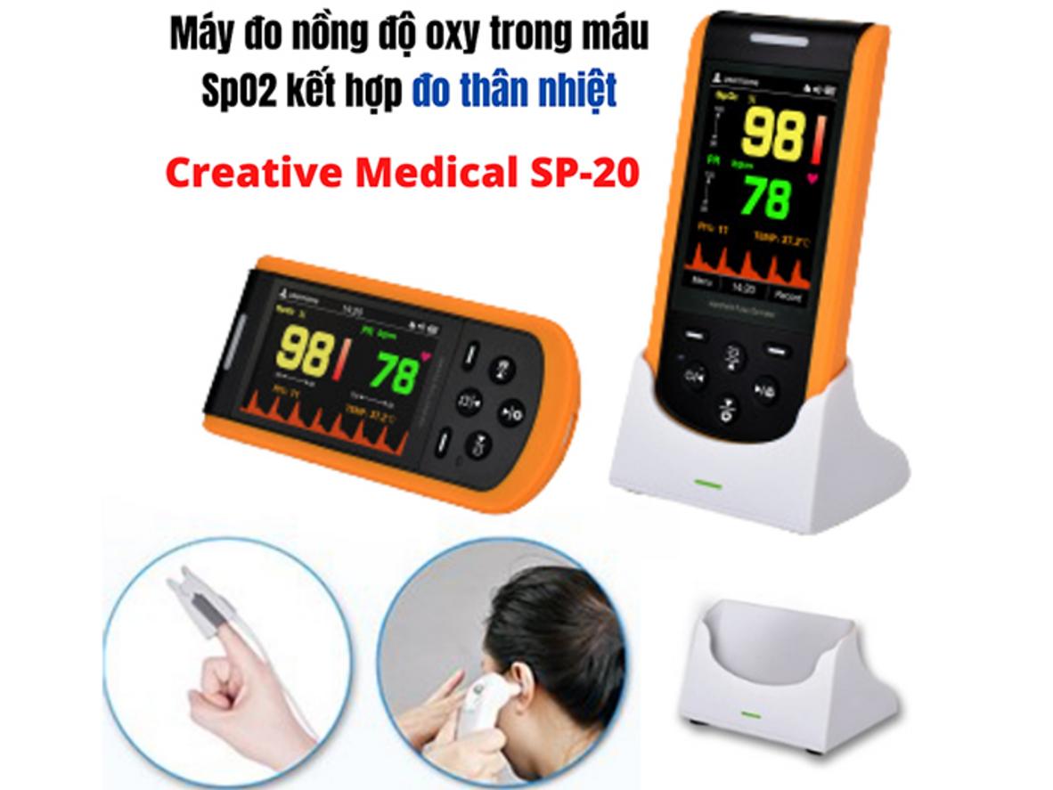SP-20 hỗ trợ đo SpO2, nhịp tim và chỉ số tưới máu Pi tại nhà