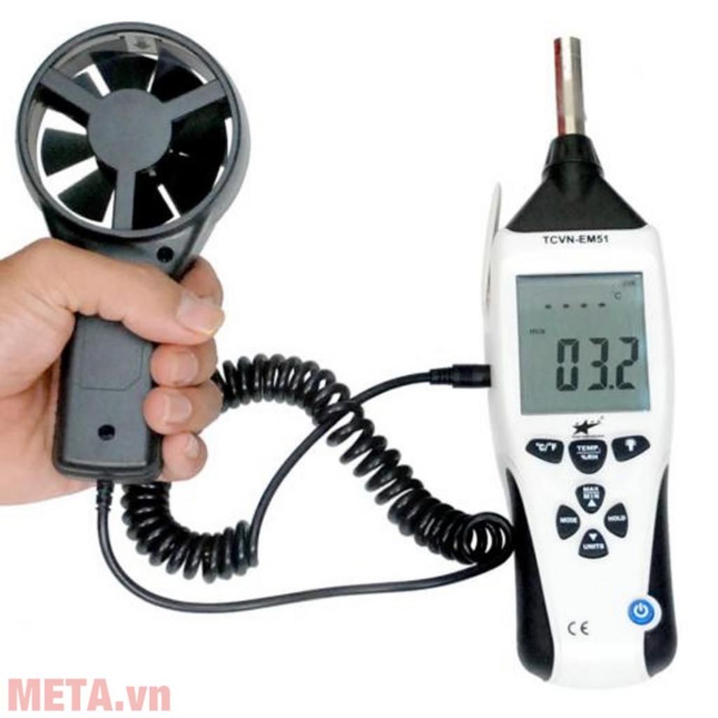 Đo tốc độ gió 0,5m/s - 30m/s bằng TCVN-EM51