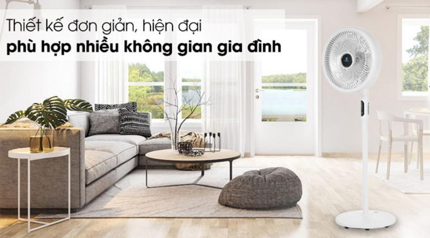 Động cơ DC Inverter 25W giúp quạt êm và tiết kiệm điện
