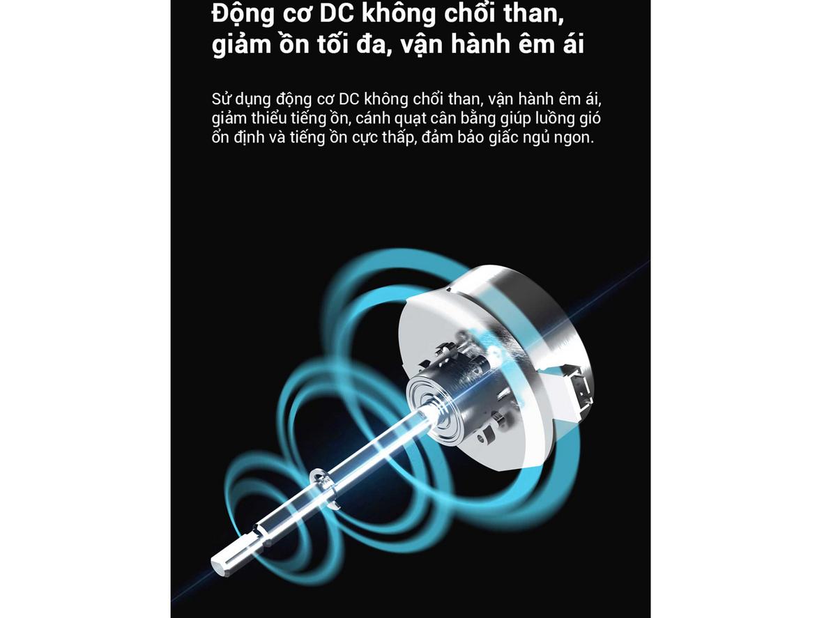 Động cơ DC không chổi than cho trải nghiệm êm ái hơn.