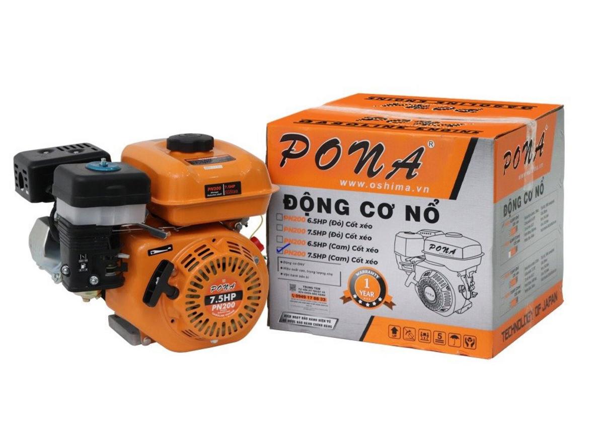 Tổng quan Động cơ nổ 4 thì Pona PN200 7.5HP (Cốt xéo)