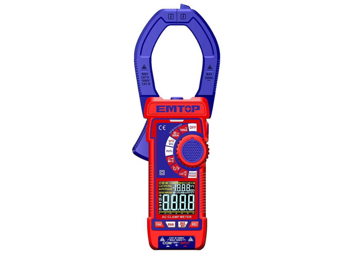 Tổng quan Đồng hồ kẹp AC kỹ thuật số Emtop EDMR7610001