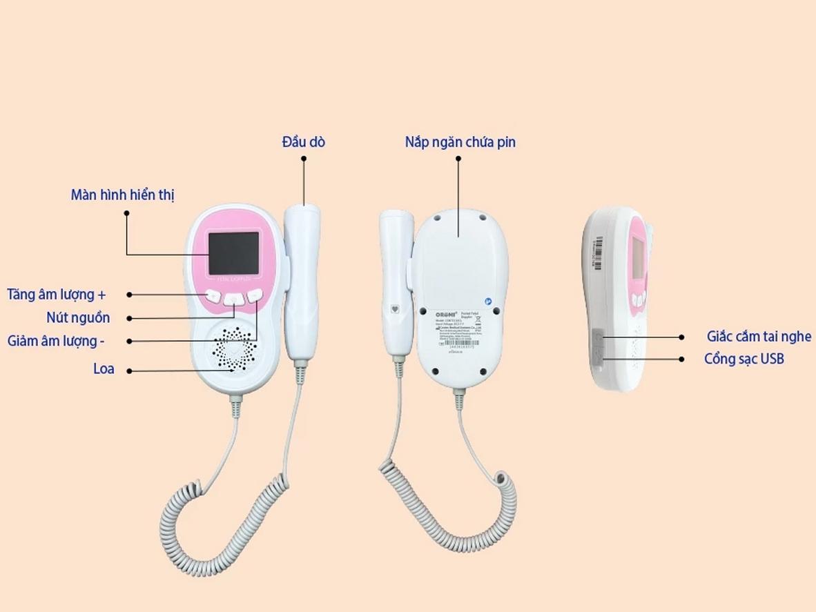 Công nghệ Doppler 3.0MHz giúp nghe tim thai dễ hơn.
