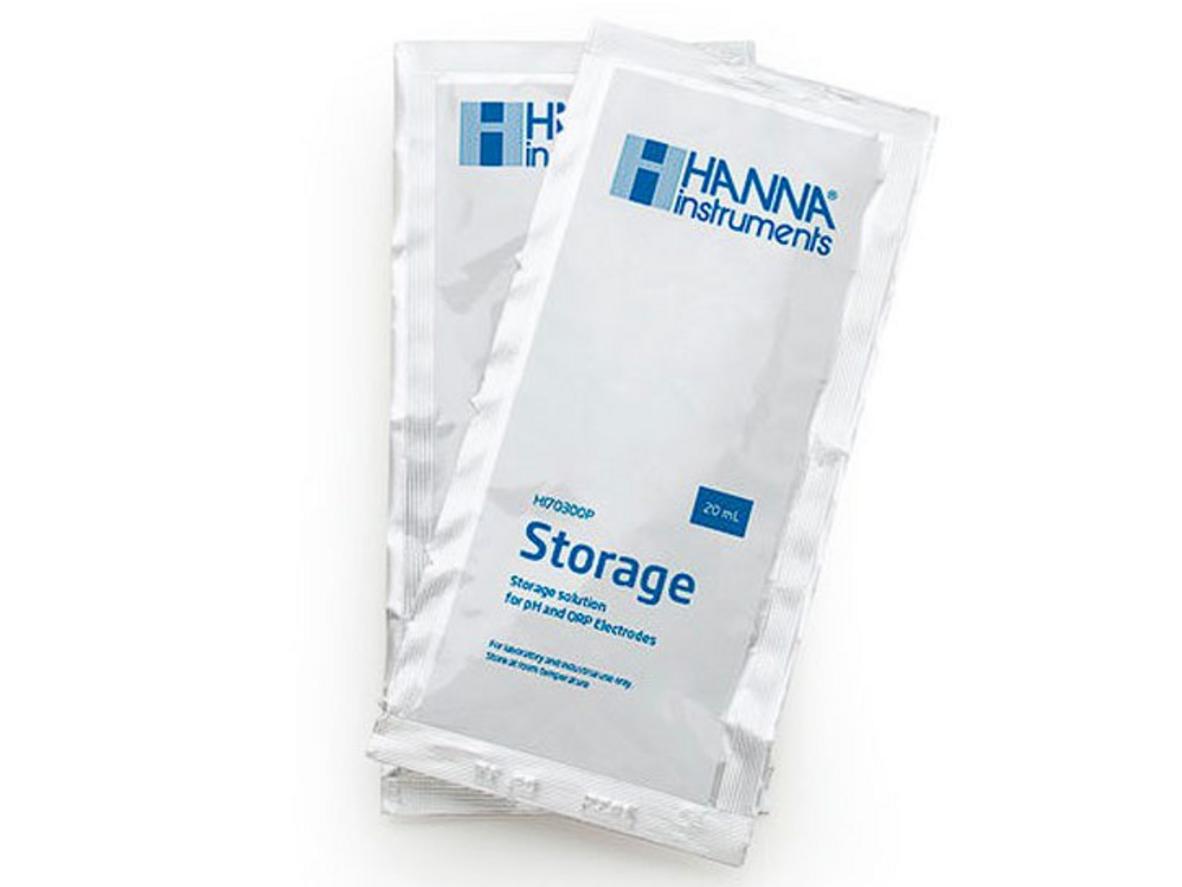 Tổng quan Dung dịch bảo quản điện cực pH và ORP Hanna HI70300P (dạng gói 20mL, hộp 25 gói)