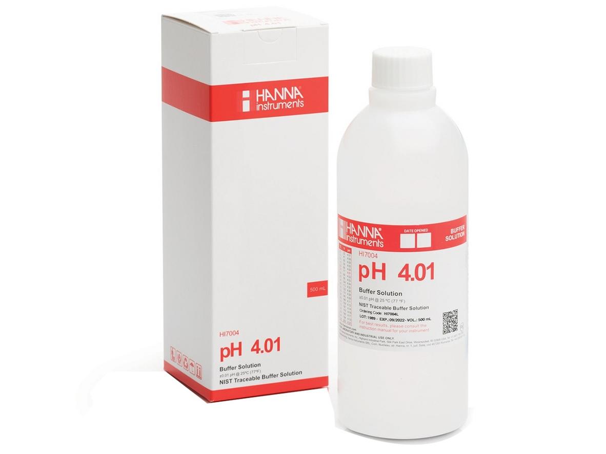 Tổng quan Dung dịch hiệu chuẩn pH 4.01 HI7004L - 500ml