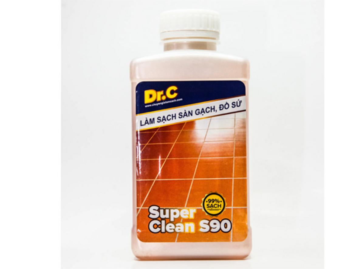Tổng quan Dung dịch làm sạch vết bẩn cứng đầu, tẩy xi măng, vôi vữa trên bề mặt sàn gạch, đồ sứ Dr.C S90 1 lít