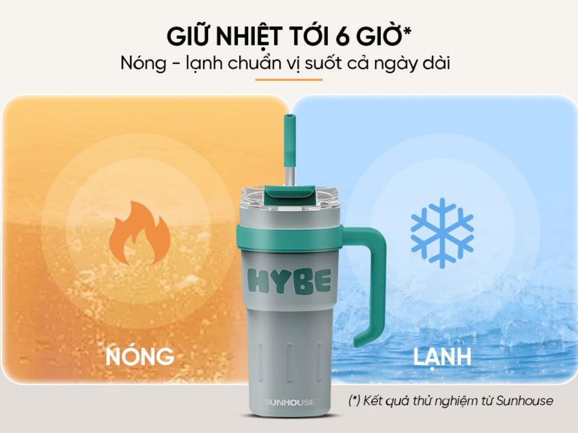 Dung tích 750ml đáp ứng nhu cầu uống cả ngày.