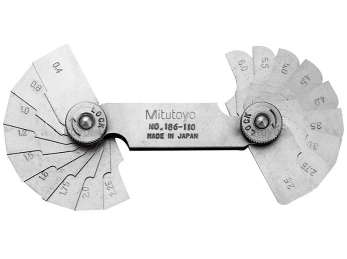 Tổng quan Dưỡng đo bán kính 18 lá Mitutoyo 186-110 (0.4mm - 6mm)