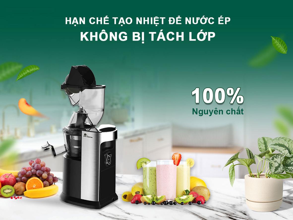 Tốc độ 45 vòng/phút giúp giữ dinh dưỡng tốt hơn.