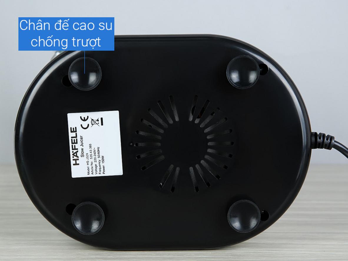 Ép chậm 60 vòng/phút giúp giữ vị tươi và dưỡng chất.