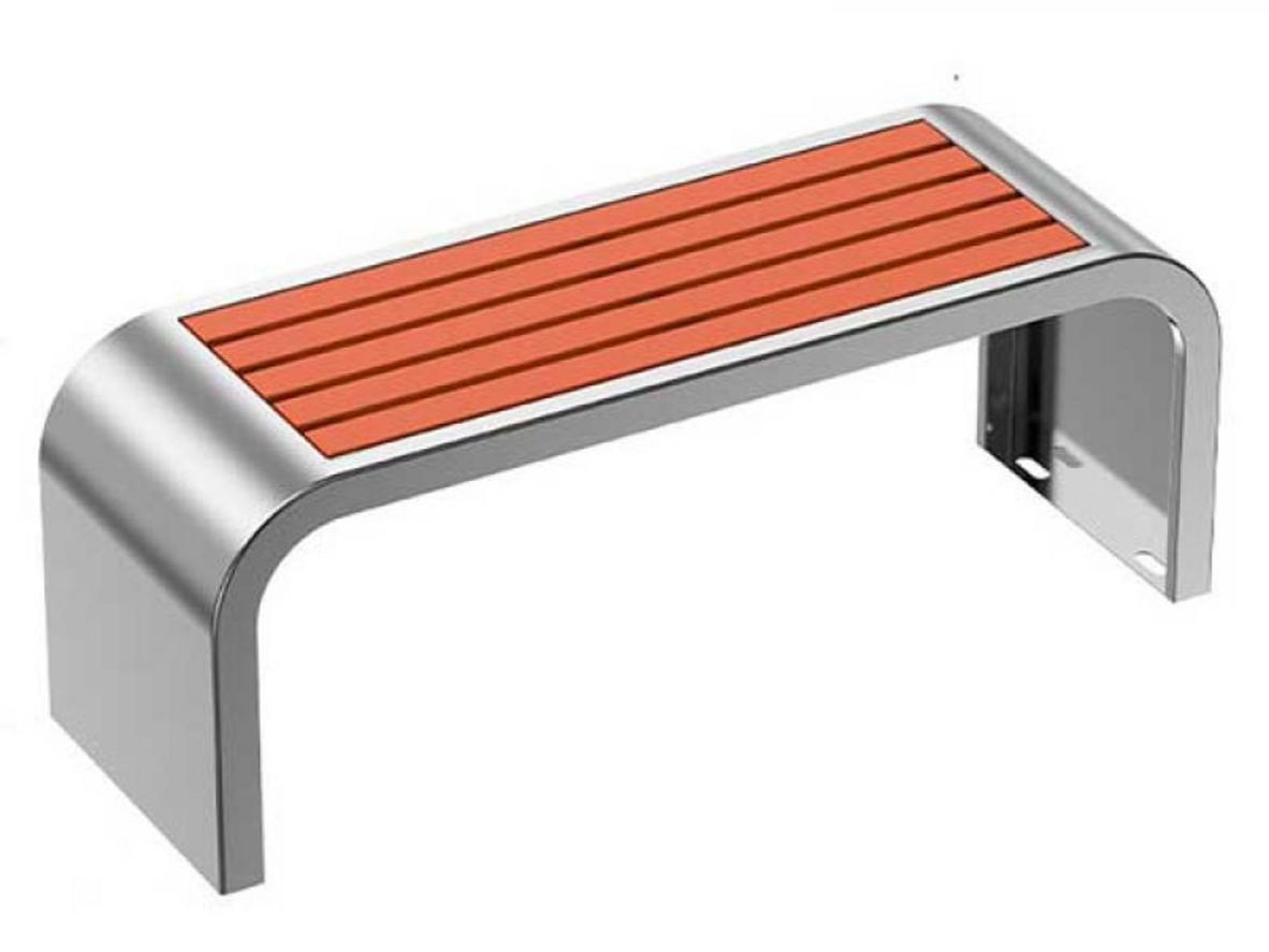 Tổng quan Ghế công viên inox không tựa gỗ nhựa 180cm (PTGI-1.8)