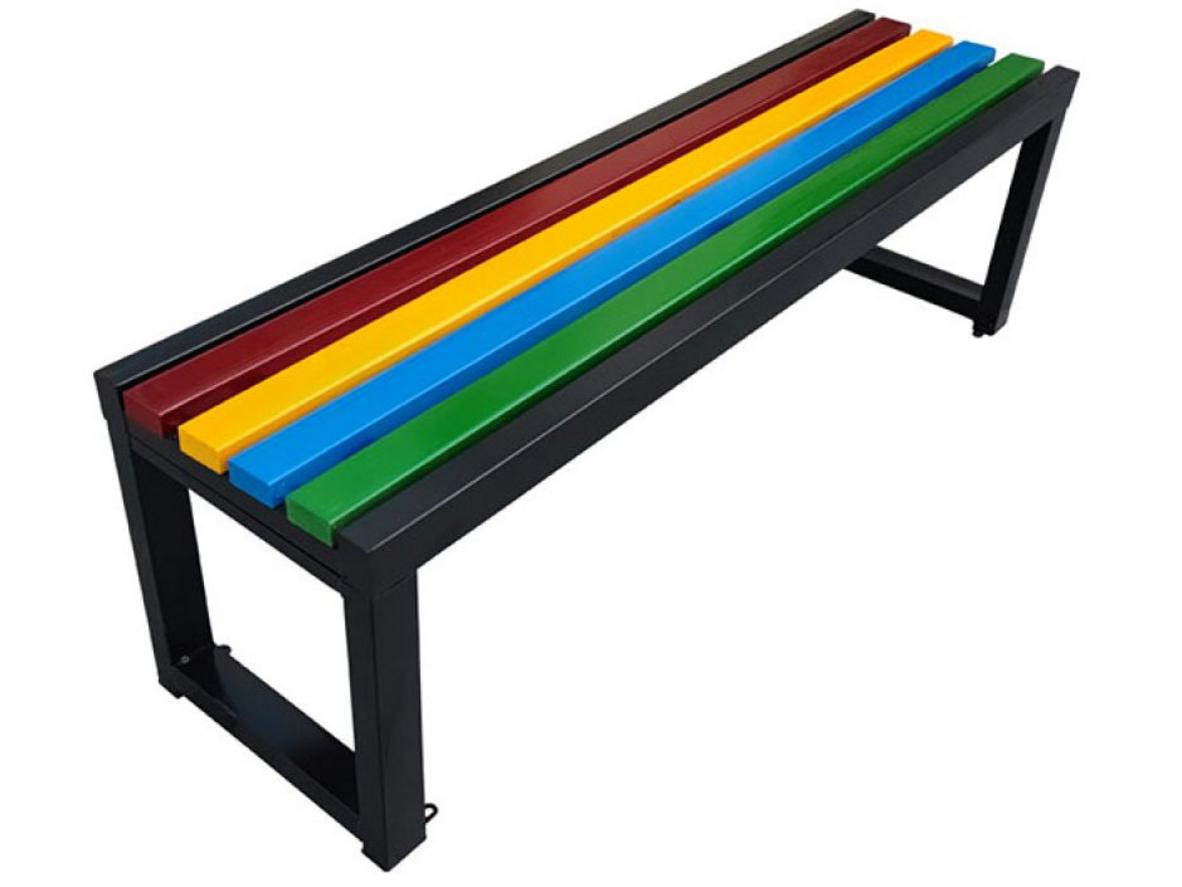 Tổng quan Ghế công viên không tựa gỗ nhựa màu sắc 180cm (TQGKT18)