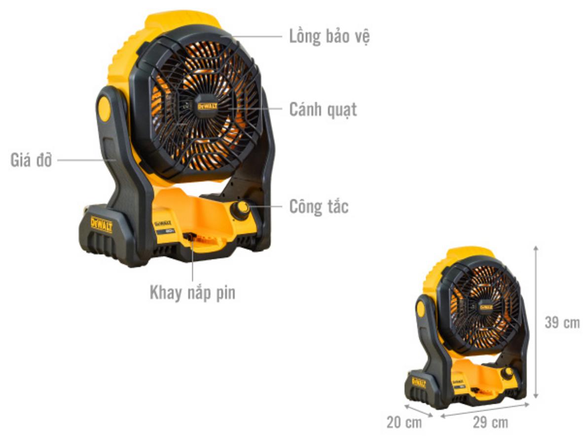 Làm mát nhanh nhờ luồng gió mạnh 650 CFM.