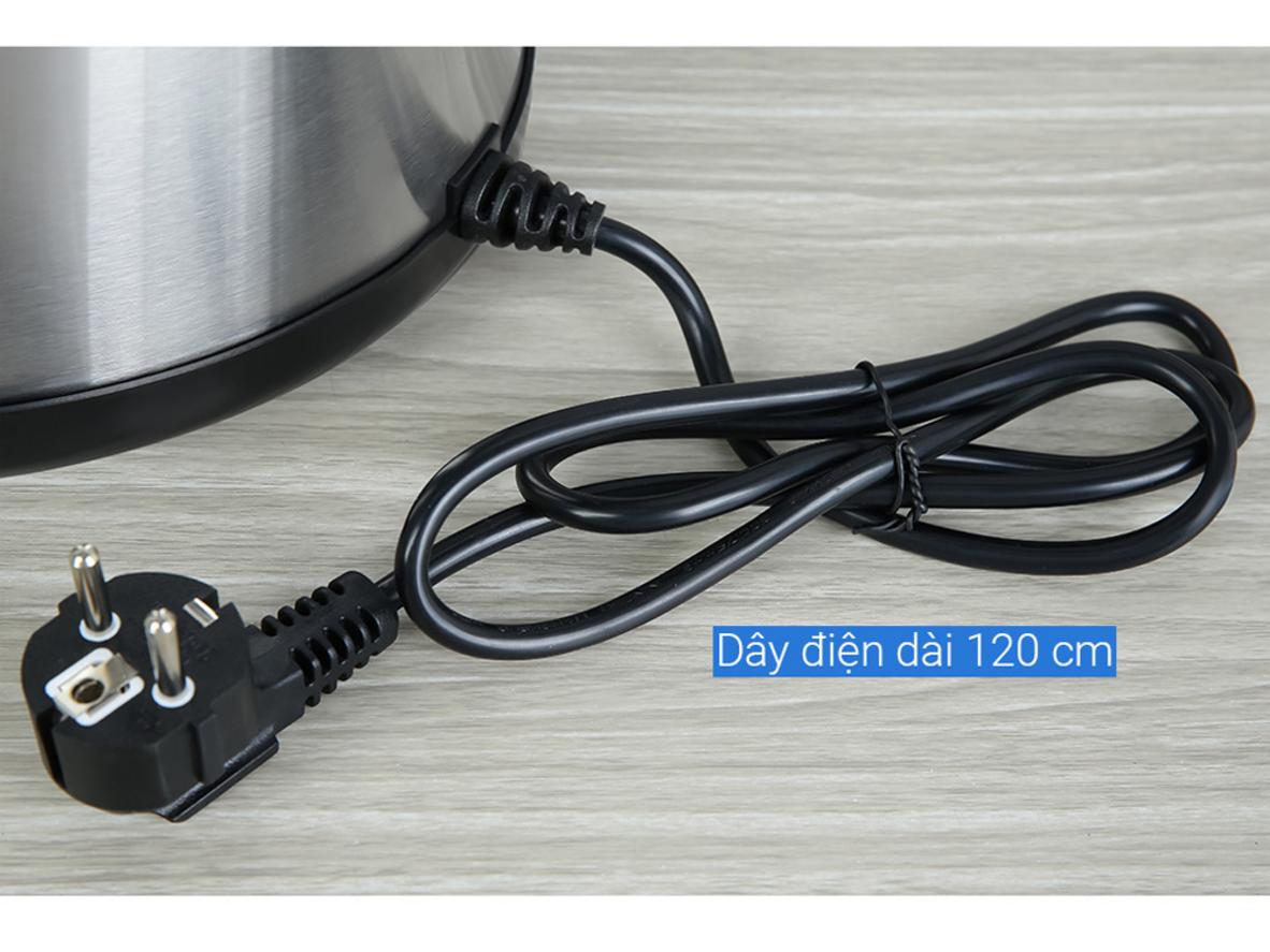 Họng tiếp 60mm tối ưu cho nguyên liệu nhỏ và thao tác gọn.