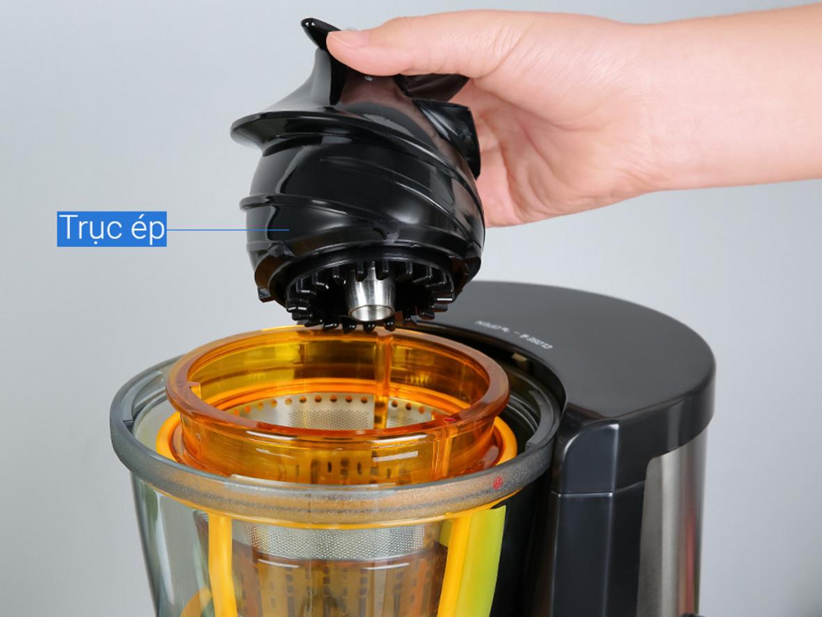 Họng tiếp 60mm tối ưu cho nguyên liệu nhỏ và thao tác gọn.