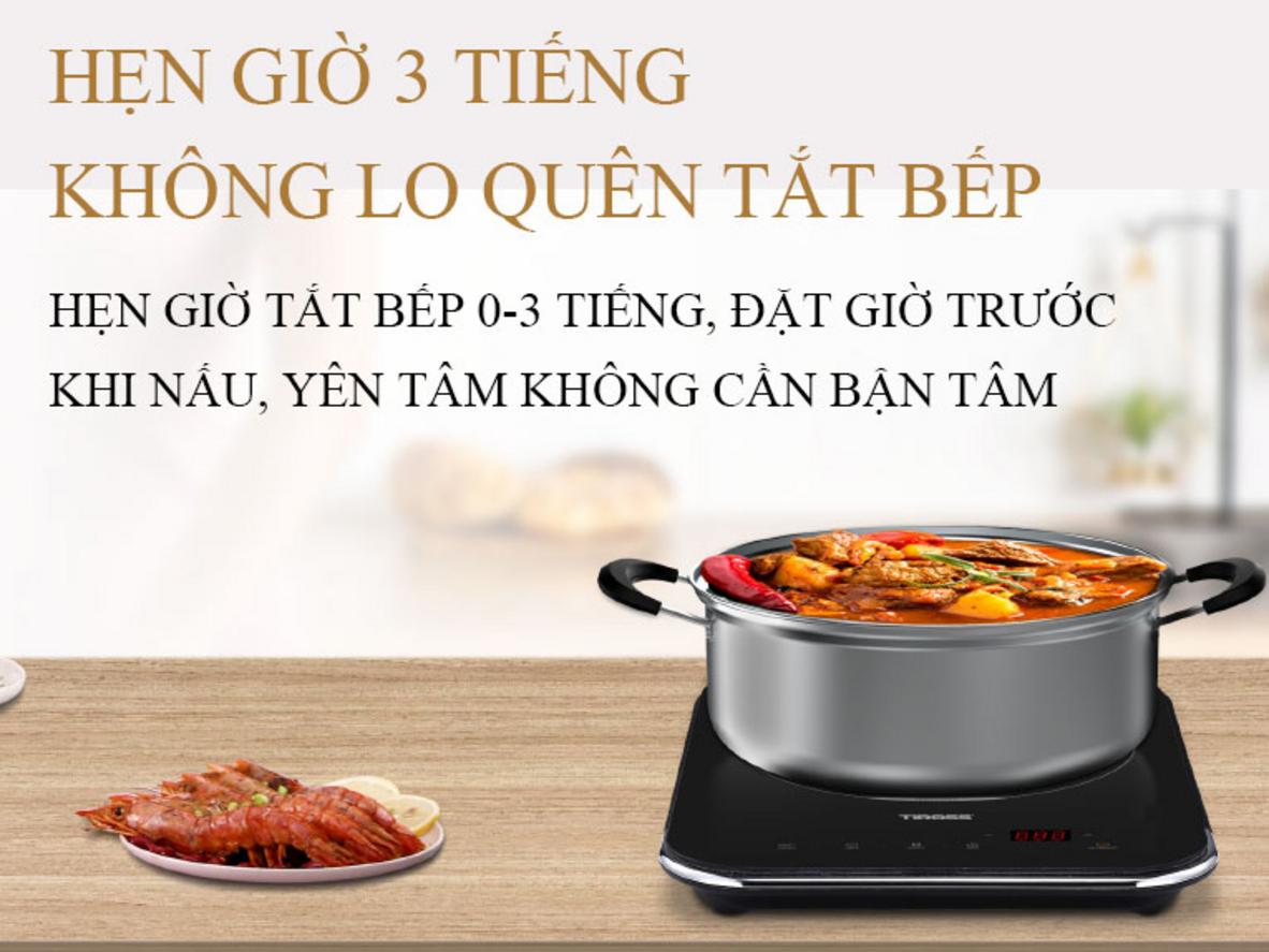Công nghệ Inverter, khóa trẻ em và hẹn giờ hỗ trợ nấu an toàn, tiết kiệm điện.