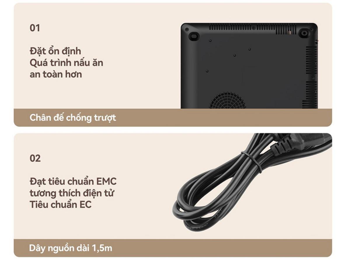 Khóa trẻ em và tự ngắt giúp nấu ăn an tâm hơn