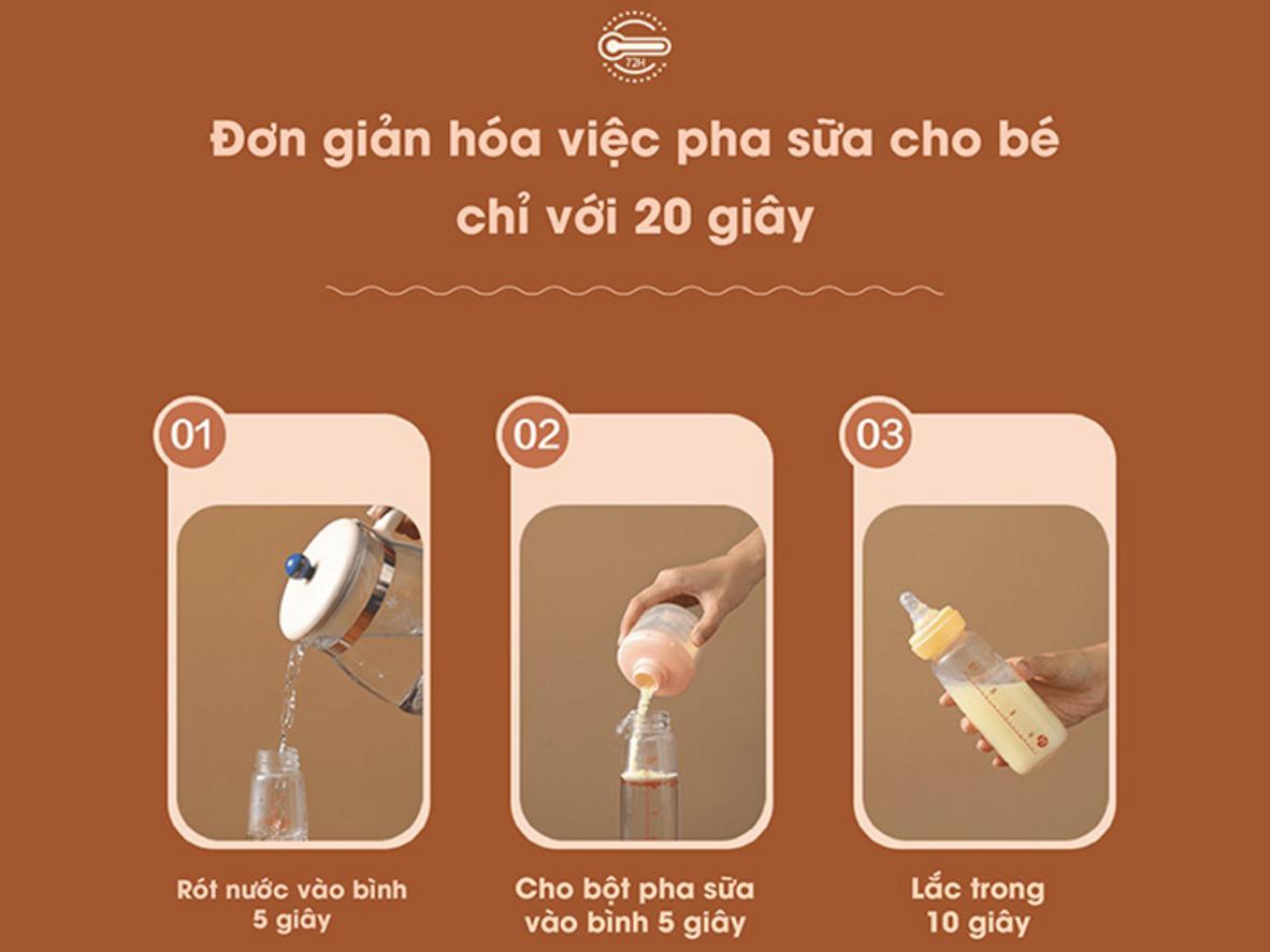 Khử clo hỗ trợ chất lượng nước tốt hơn cho bé.