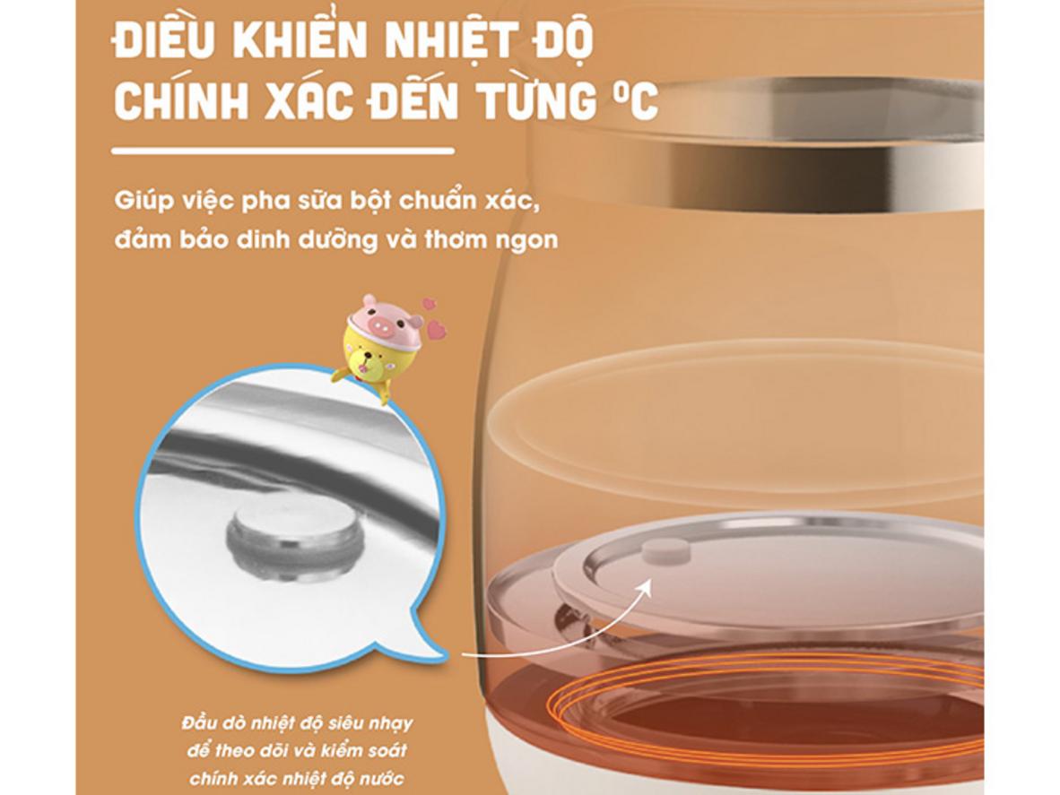 Khử clo hỗ trợ chất lượng nước tốt hơn cho bé.