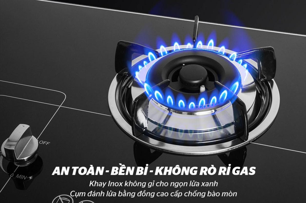 Kiềng thép tráng men 5 chân vững chãi, tháo rời dễ vệ sinh.