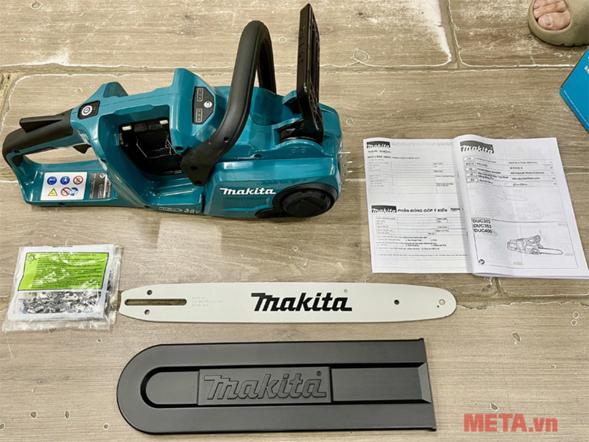 Lam 350 mm và tốc độ xích cao giúp xử lý công việc cắt linh hoạt.