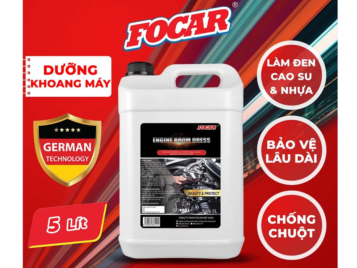 Làm bóng nhựa và cao su khoang máy với FC134